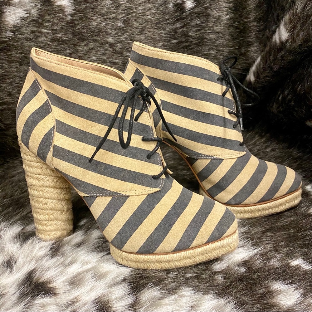 Loeffler Randall Nadia Striped Lace-up Bootie